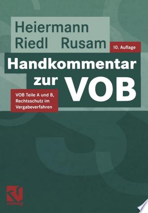 Handkommentar zur VOB