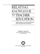 Relating knowledge to teacher education