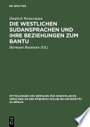 Die westlichen Sudansprachen und ih...